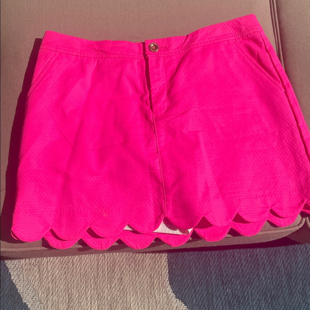 Pink Scalloped Hem Skort - Picture 2 of 2